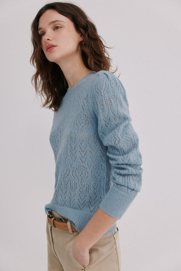 Hoss Intropia Ibbie. Camisola rendada Azul