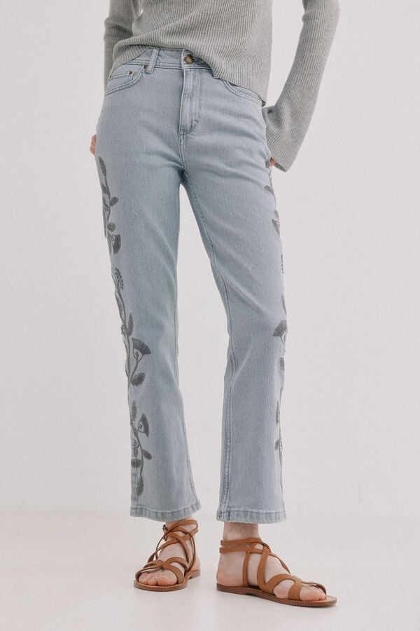 Hoss Intropia Bonnie. Jeans bootcut Cinzento