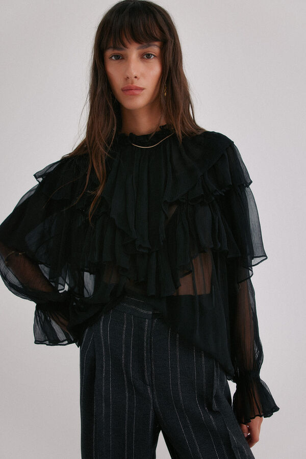 Hoss Intropia Giulia. Romantic blouse Black