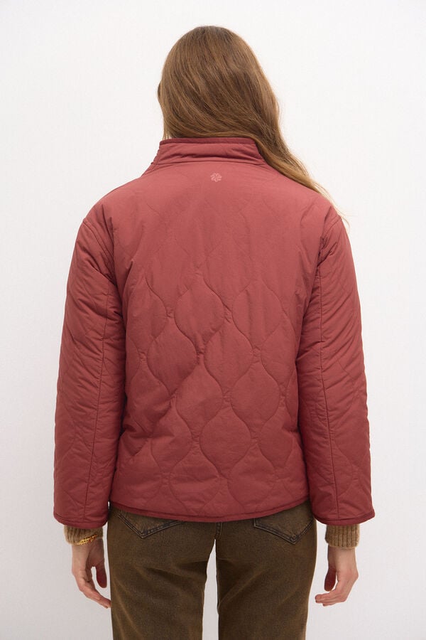 Hoss Intropia Diana. Quilted buttons -down jacket Burgundy