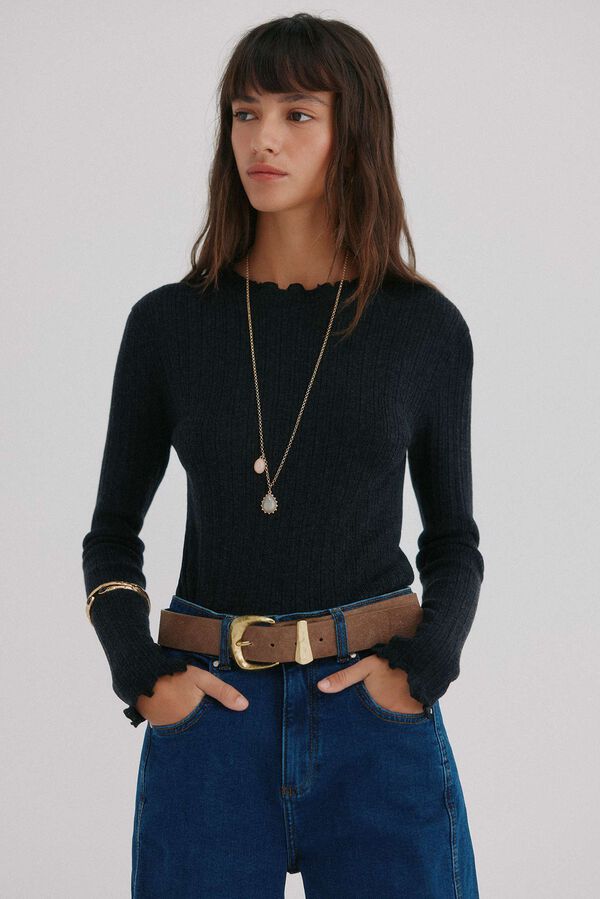 Hoss Intropia Nidia. Top with wave detail Gray