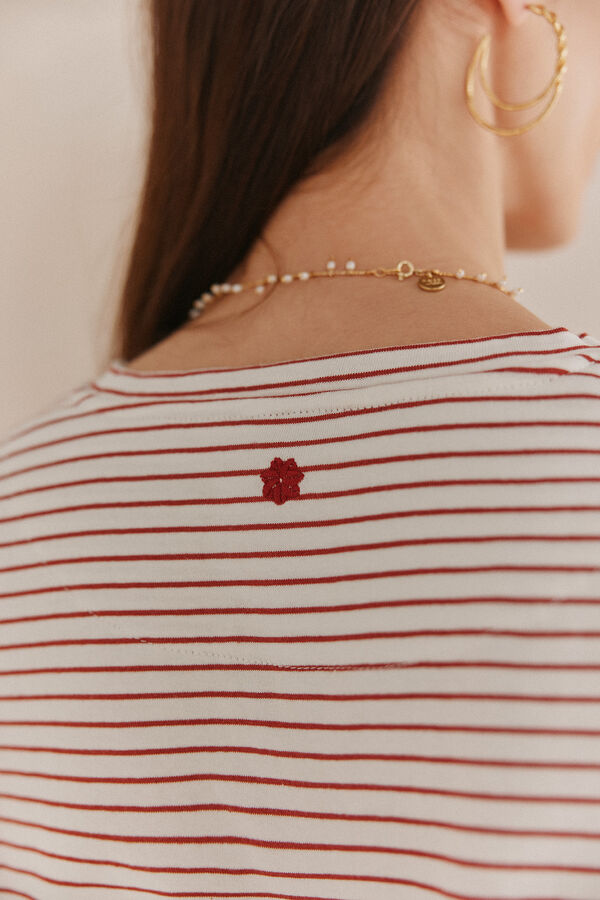 Hoss Intropia Fabia. Sailor T-shirt Coral