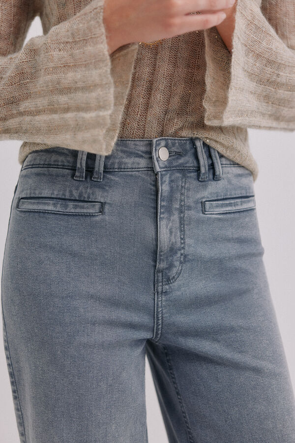 Hoss Intropia Berta. Calça jeans de perna larga Cinzento