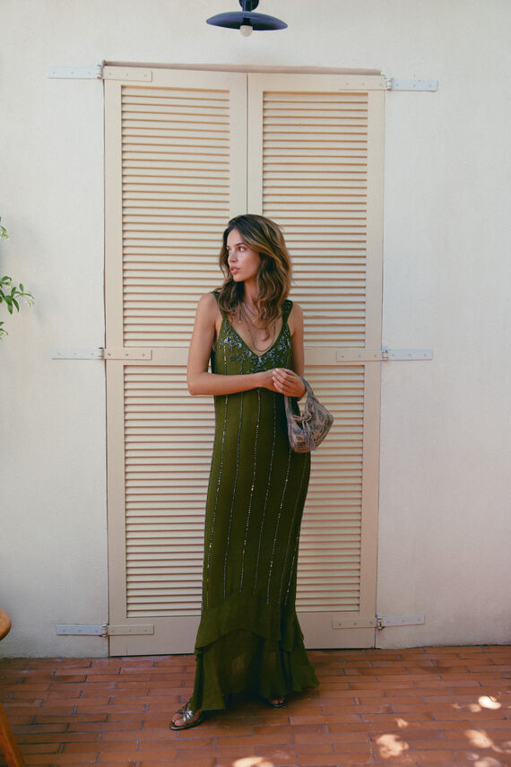Aurore.Vestido abalorios