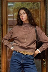 Hoss Intropia Manuela. Sweatshirt com efeito lavado Castanho