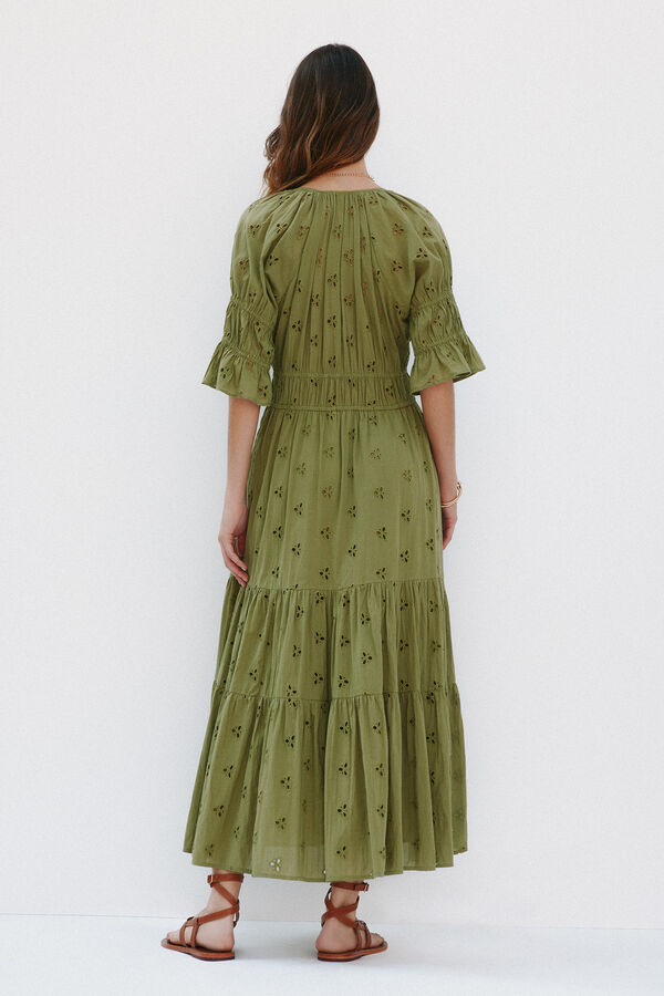 Hoss Intropia Amelia. Vestido perfurado Dourado