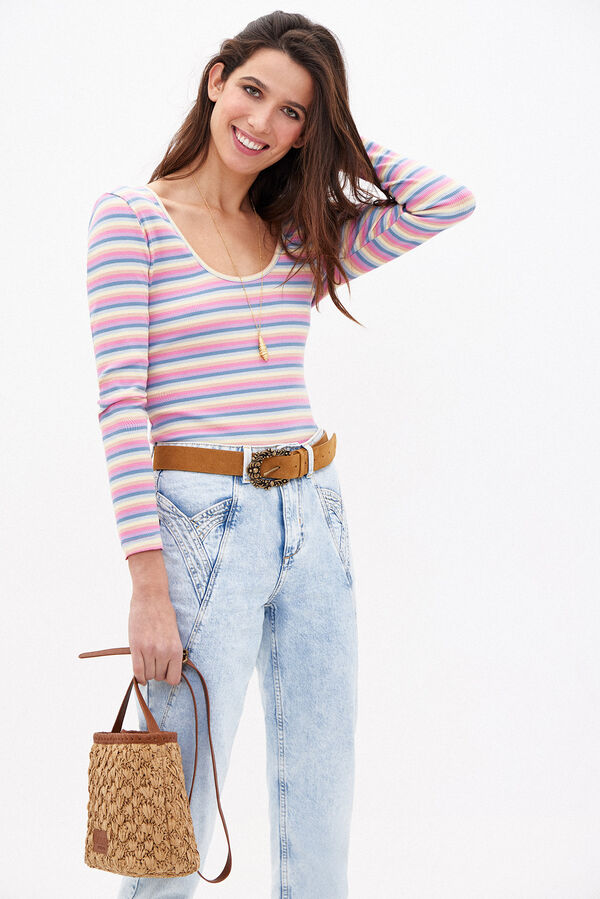 Hoss Intropia Tula. Multi-stripe fitted T-shirt Several