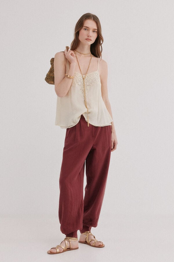 Hoss Intropia Clarissa. Top de lingerie Ecru