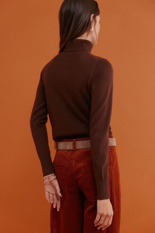 Hoss Intropia Ilse. Camisola de gola alta Castanho