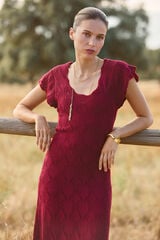 Hoss Intropia Lina. Vestido de tricot Granate