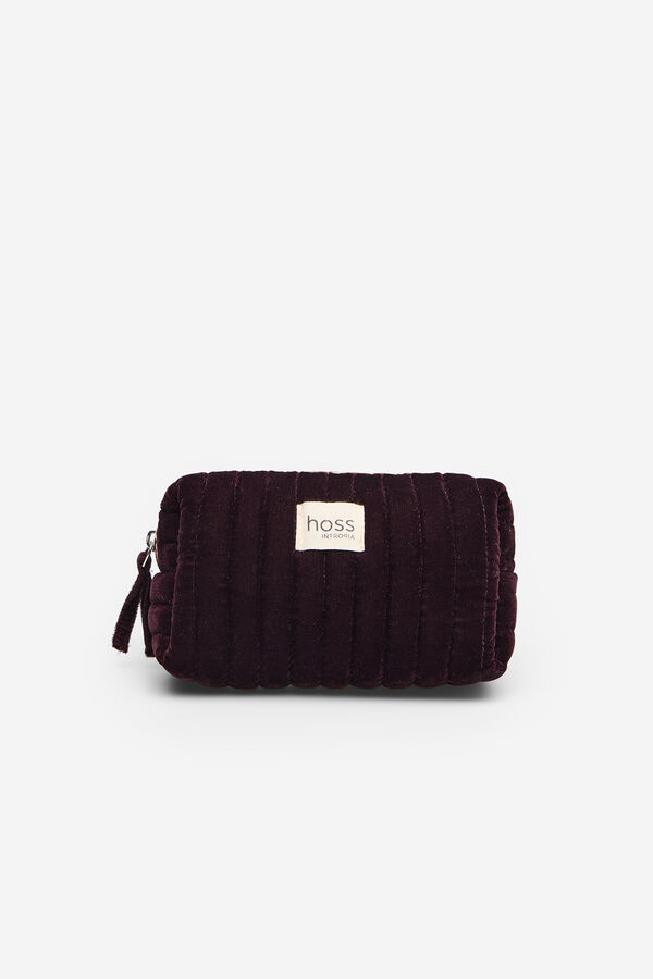 Hoss Intropia Lyssete. Necessaire de veludo acolchoado Vermelho
