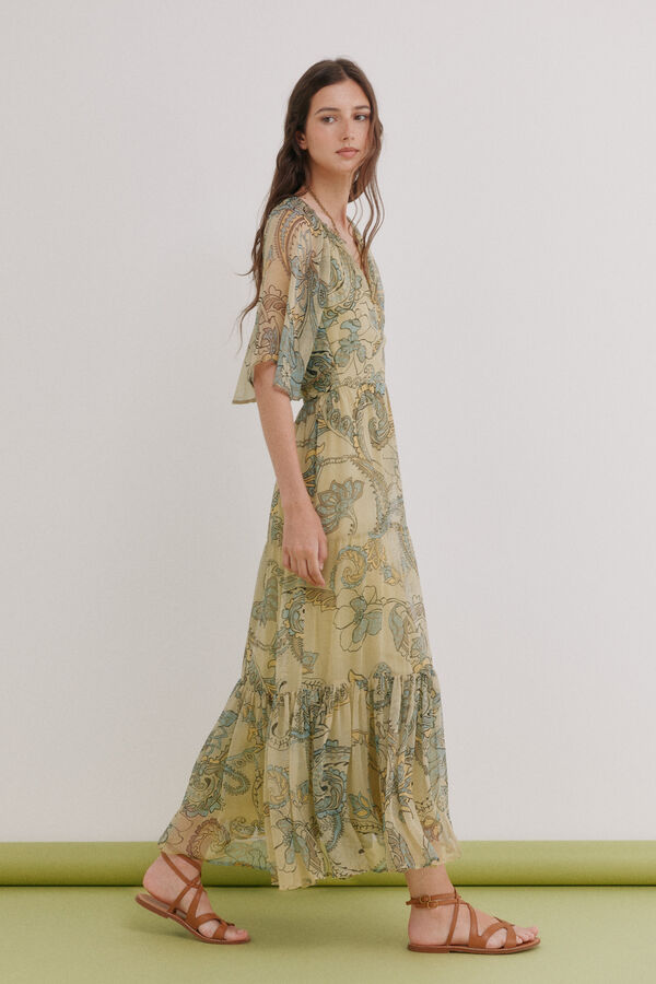 Hoss Intropia Azalea. Vestido floral Verde