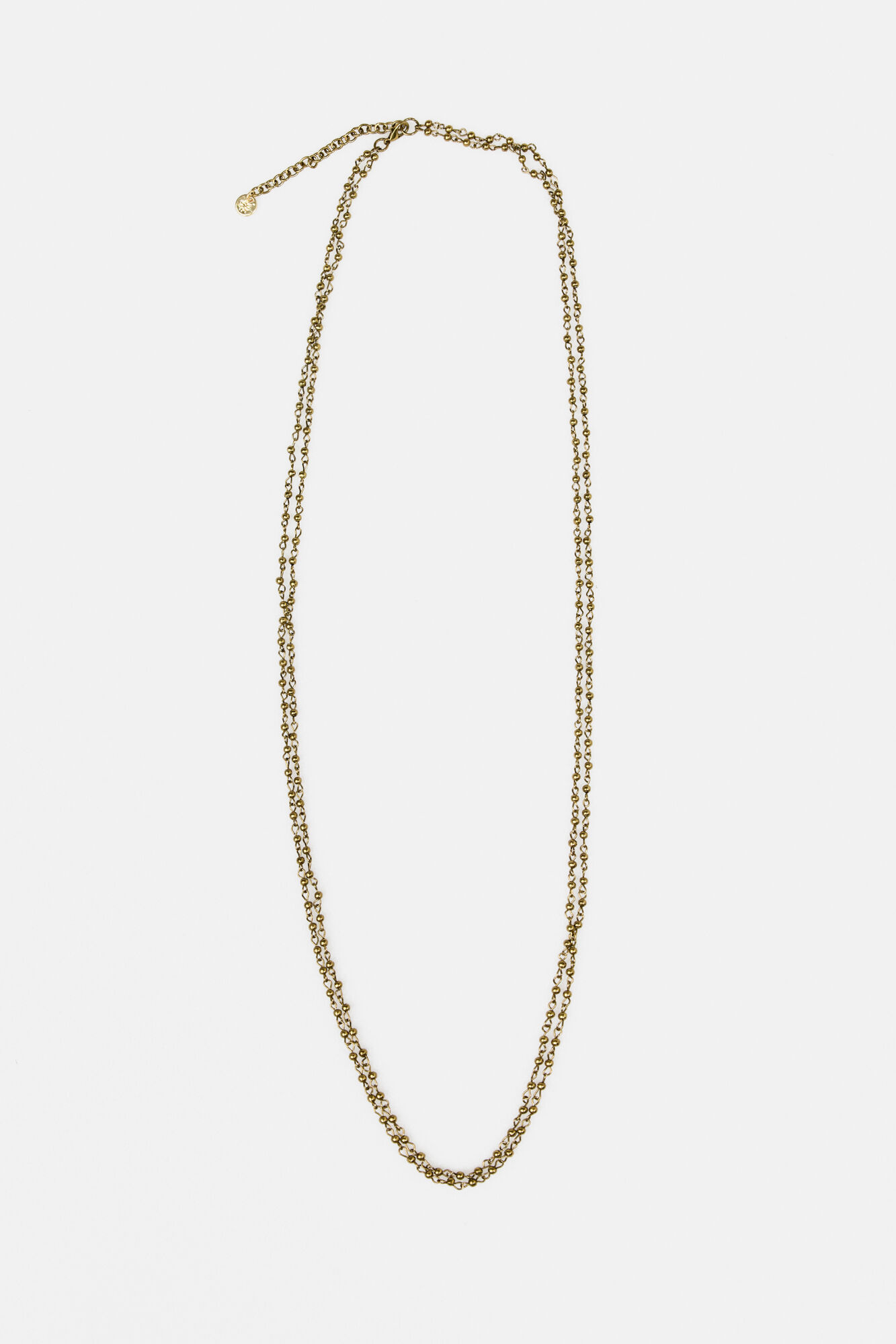 Hoss Intropia Luciana. Colar de contas banhado a ouro