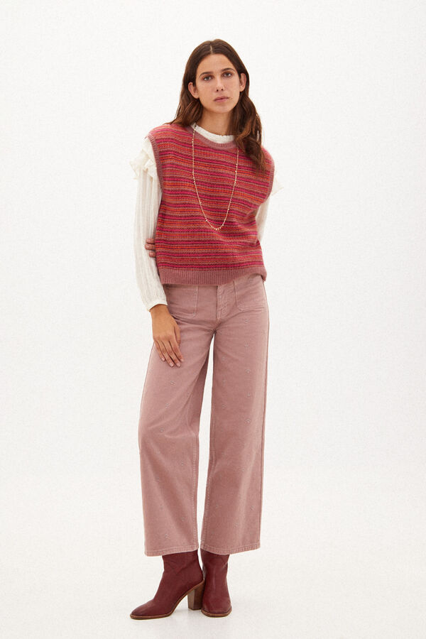 Hoss Intropia Valerie. Striped knit vest Purple