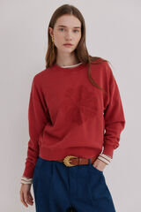Hoss Intropia Menc&iacute;a. Sweatshirt lavada Vermelho