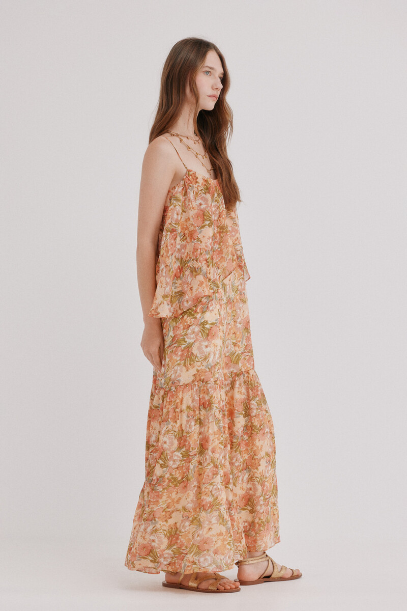 Hoss Intropia Africa. Romantic dress Orange