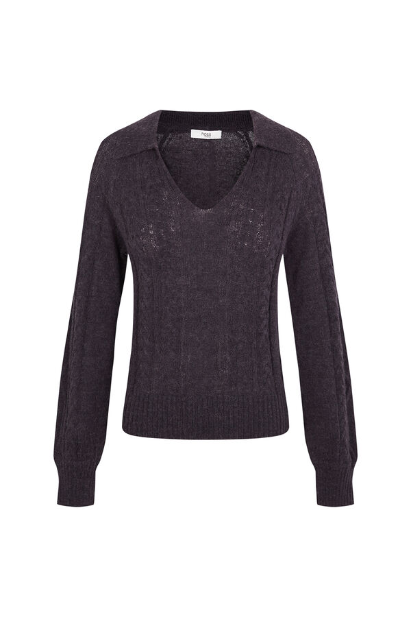 Hoss Intropia Indie. Camisola entran&ccedil;ada Cinzento