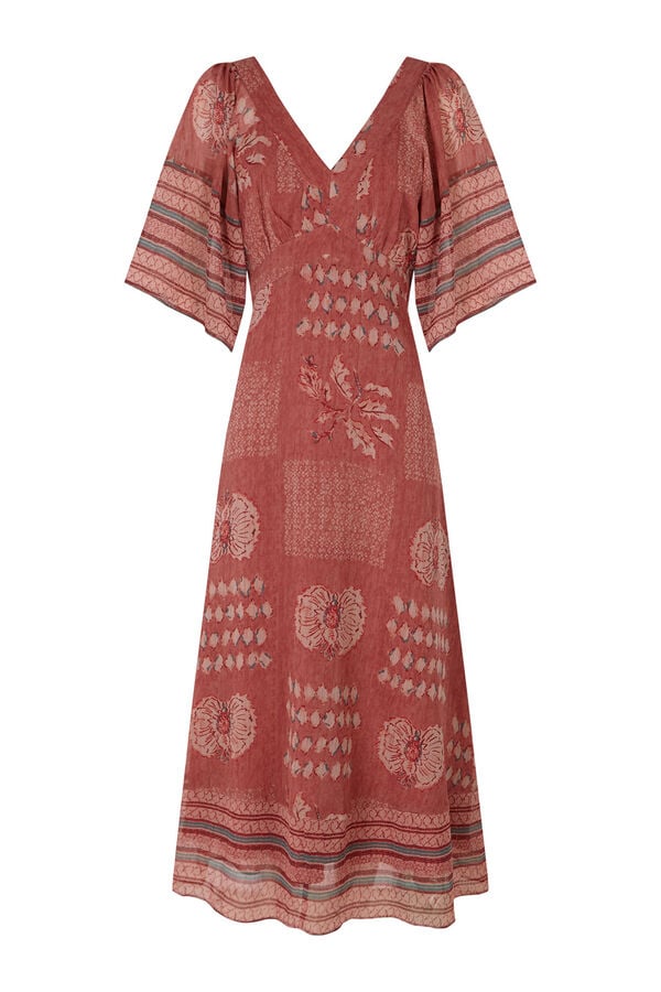 Hoss Intropia Ana. Vestido midi flu&iacute;do Multicolor