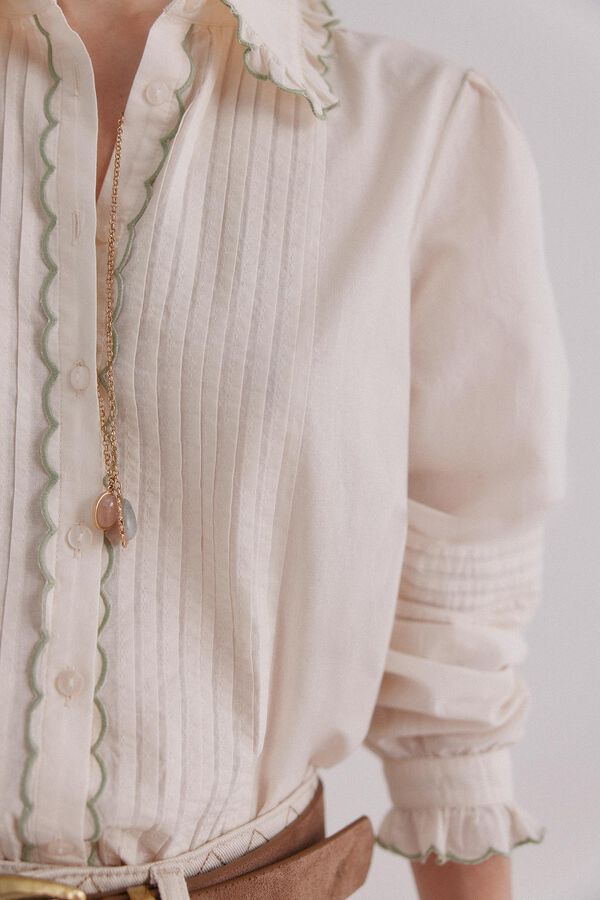 Hoss Intropia Catalina. Blusa romântica Ecru