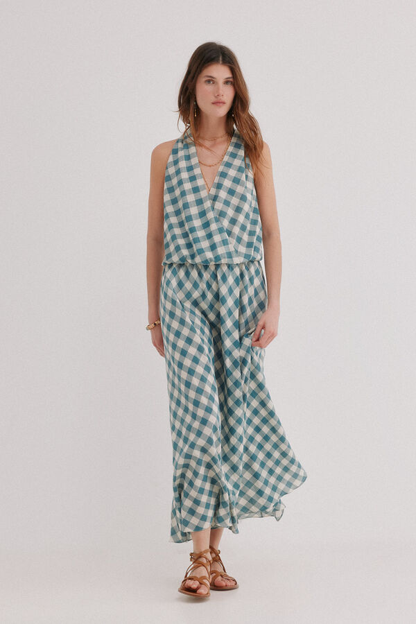 Hoss Intropia Vestido estampado vichy Multicolorido