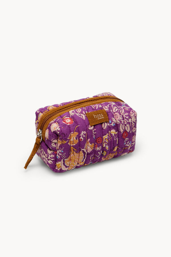 Hoss Intropia Mara. Printed cotton vanity case Gold
