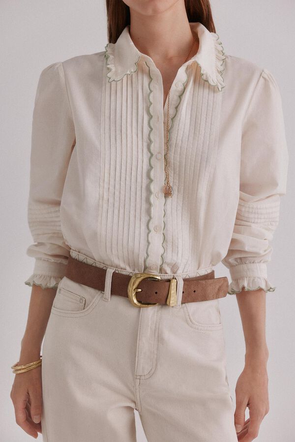 Hoss Intropia Catalina. Blusa romântica Ecru