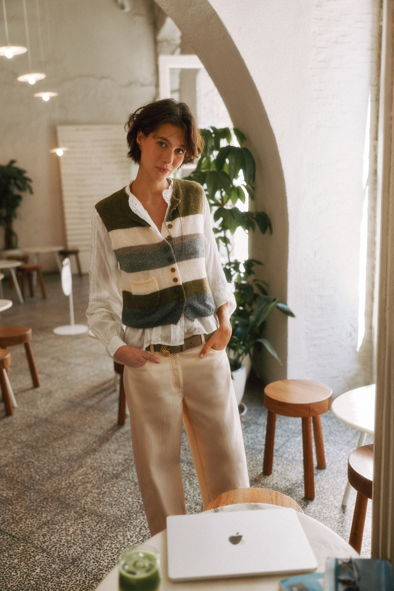 Hoss Intropia Isobel. Striped gilet