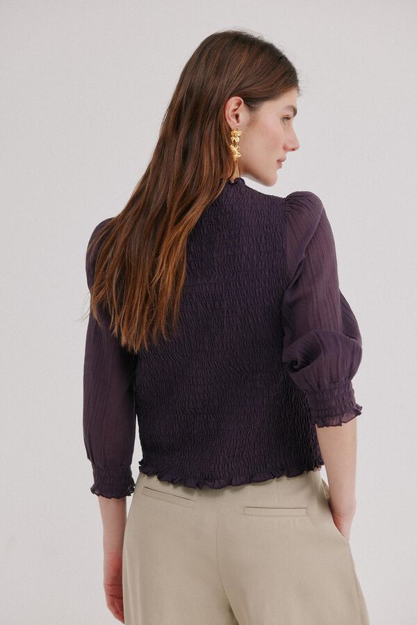 Hoss Intropia Marina. Top franzido Roxo