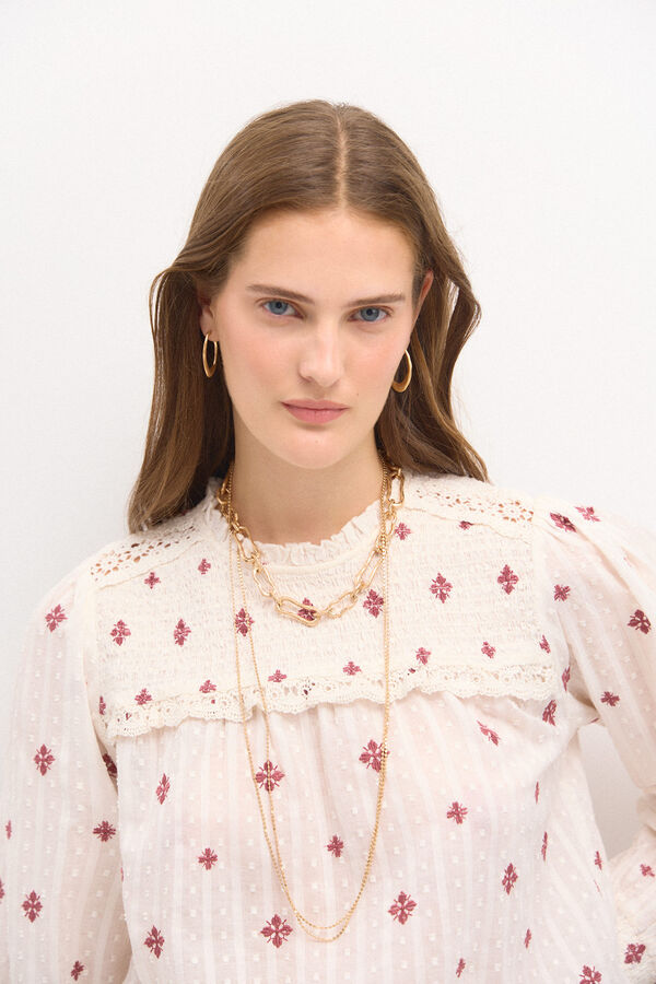 Hoss Intropia Felicia. Embroidered blouse White