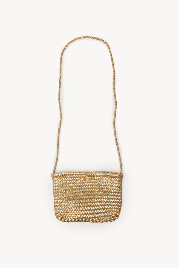 Hoss Intropia Noelle. Bolso bandolera Trenzada en piel Dorado