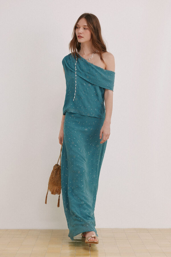 Hoss Intropia Saia fluida rosa Verde