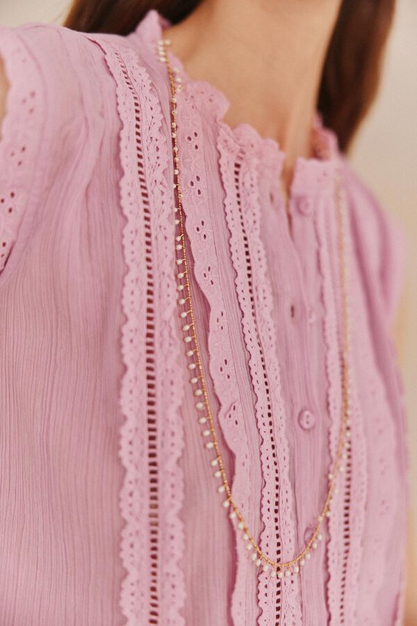 Hoss Intropia Gloria. Embroidered blouse Purple