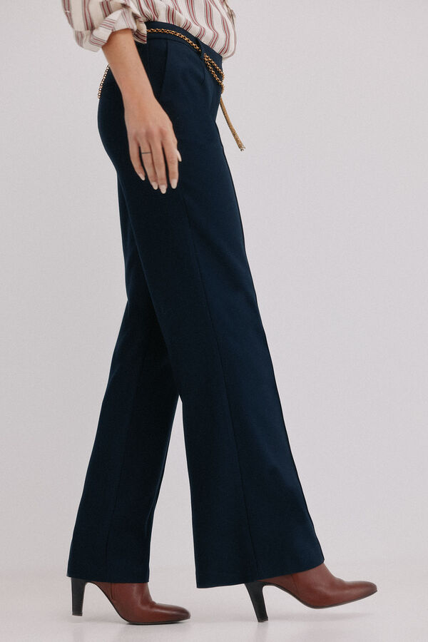 Hoss Intropia Poppy. Calça retas Preto