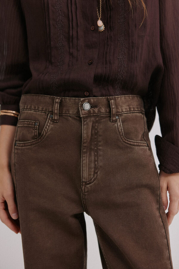 Hoss Intropia Beth. Jeans lavado Castanho