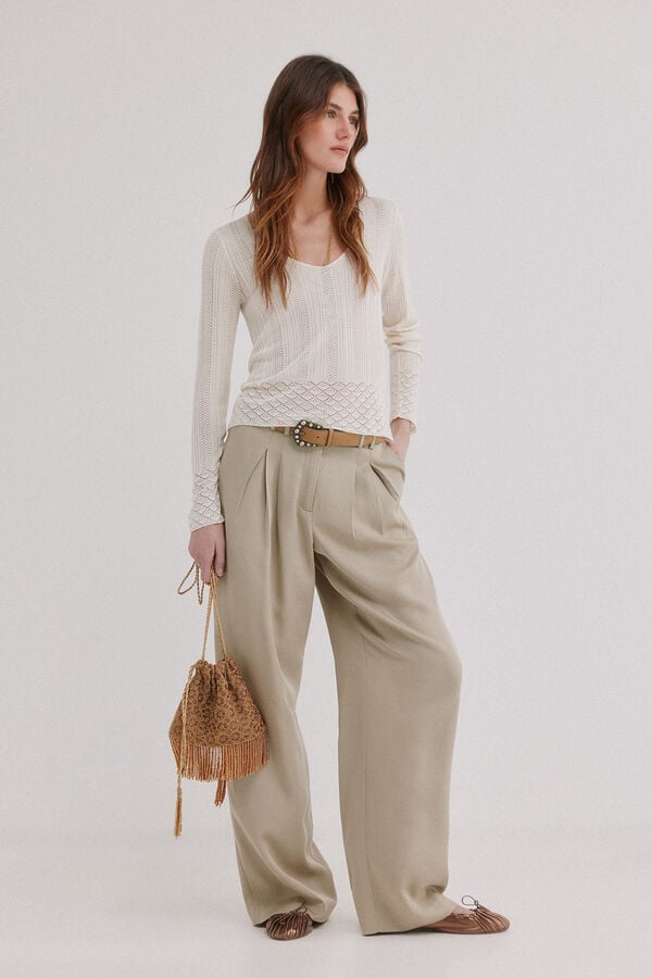 Hoss Intropia Ingrid. Top vazado Roxo