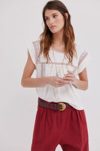 Hoss Intropia Malena. T-shirt bordada