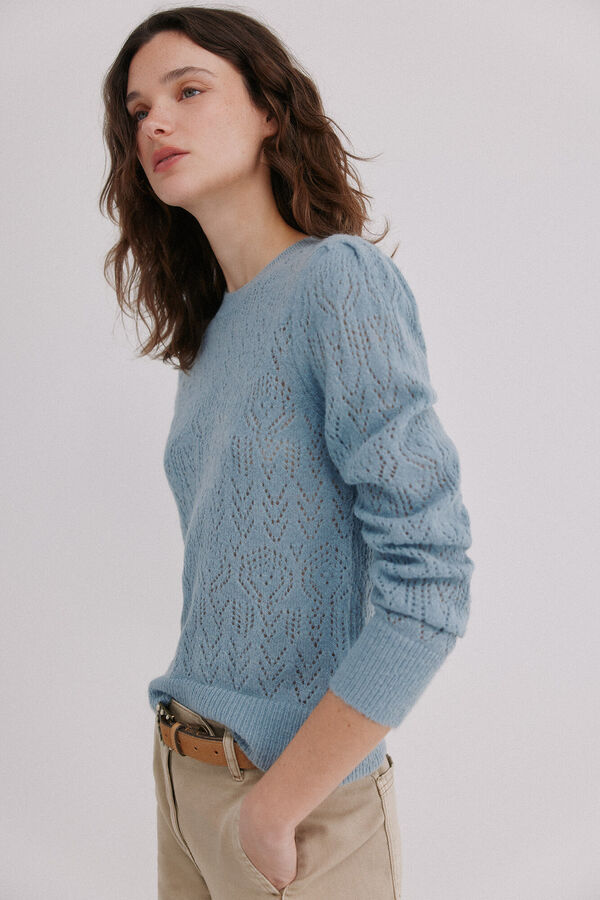 Hoss Intropia Ibbie. Camisola rendada Azul