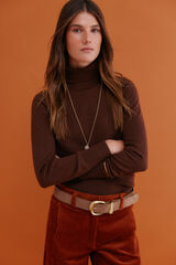 Hoss Intropia Ilse. Camisola de gola alta Castanho