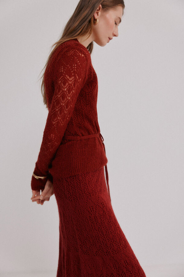 Hoss Intropia Iria. Casaco vazada Vermelho