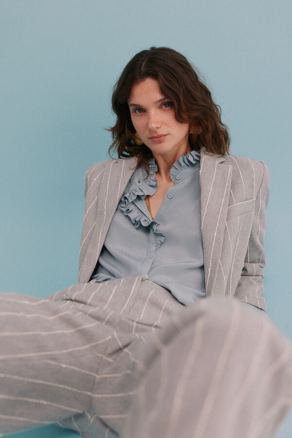 Hoss Intropia Penny. Cal&ccedil;a &agrave;s riscas Cinzento