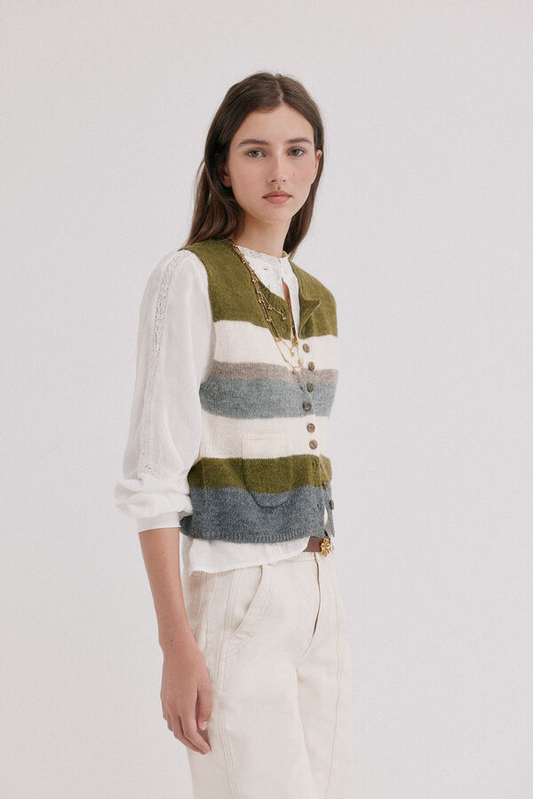 Hoss Intropia Isobel. Colete de riscas Multicolorido