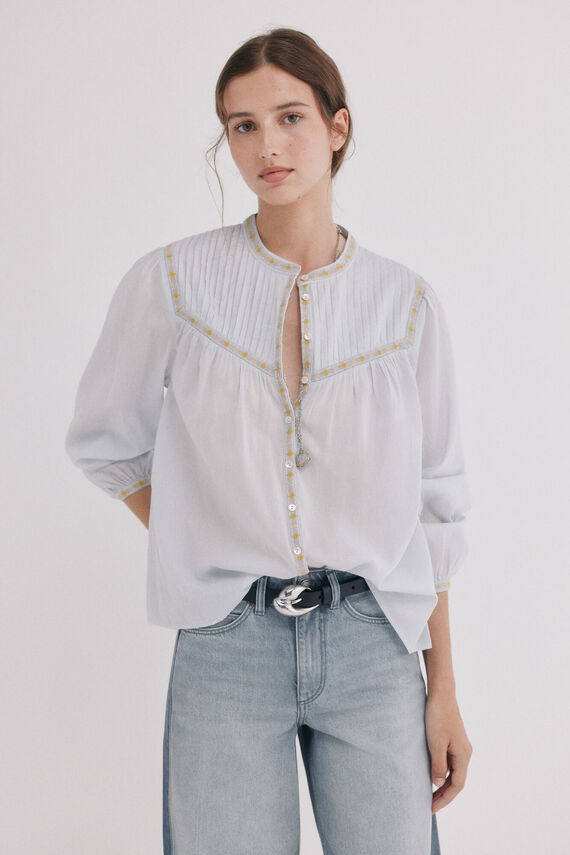 Catia. Blusa jaretas