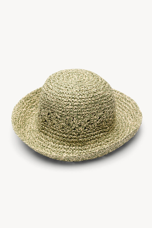 Hoss Intropia Larisa. chap&eacute;u bucket de r&aacute;fia Verde