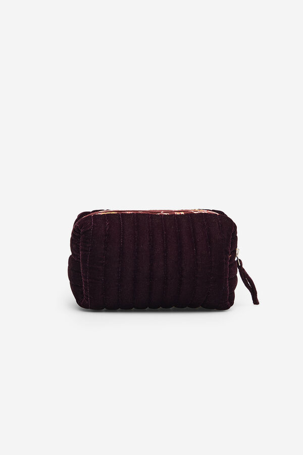 Hoss Intropia Lyssete. Necessaire de veludo acolchoado Vermelho