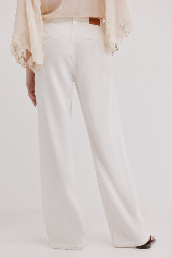 Hoss Intropia Bloom. Denim tencel Branco