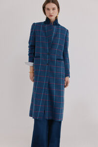 Hoss Intropia Felicia. Casaco comprido aos quadrados