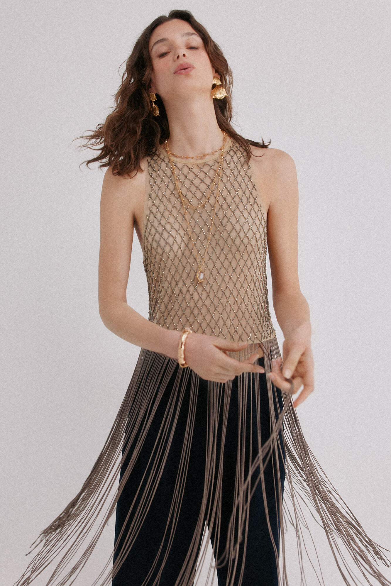 Hoss Intropia Cindy. Top con abalorios