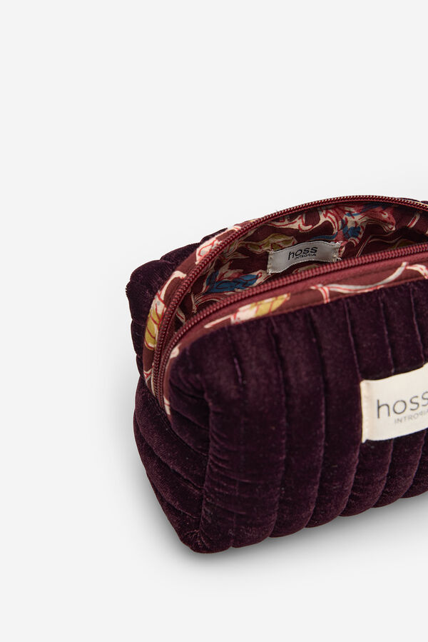 Hoss Intropia Lyssete. Necessaire de veludo acolchoado Vermelho
