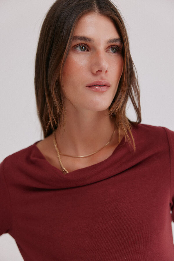 Hoss Intropia Mirta. T-shirt com decote drapeado Granada