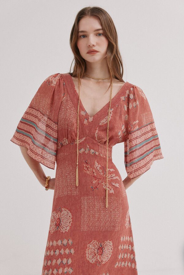 Hoss Intropia Ana. Vestido midi fluido Multicolorido